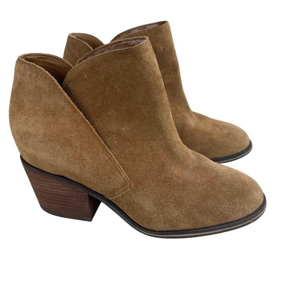 Jessica Simpson Shoes - Jessica Simpson Tandra Camel Suede Leather High Heel Ankle Boot Size 8.5